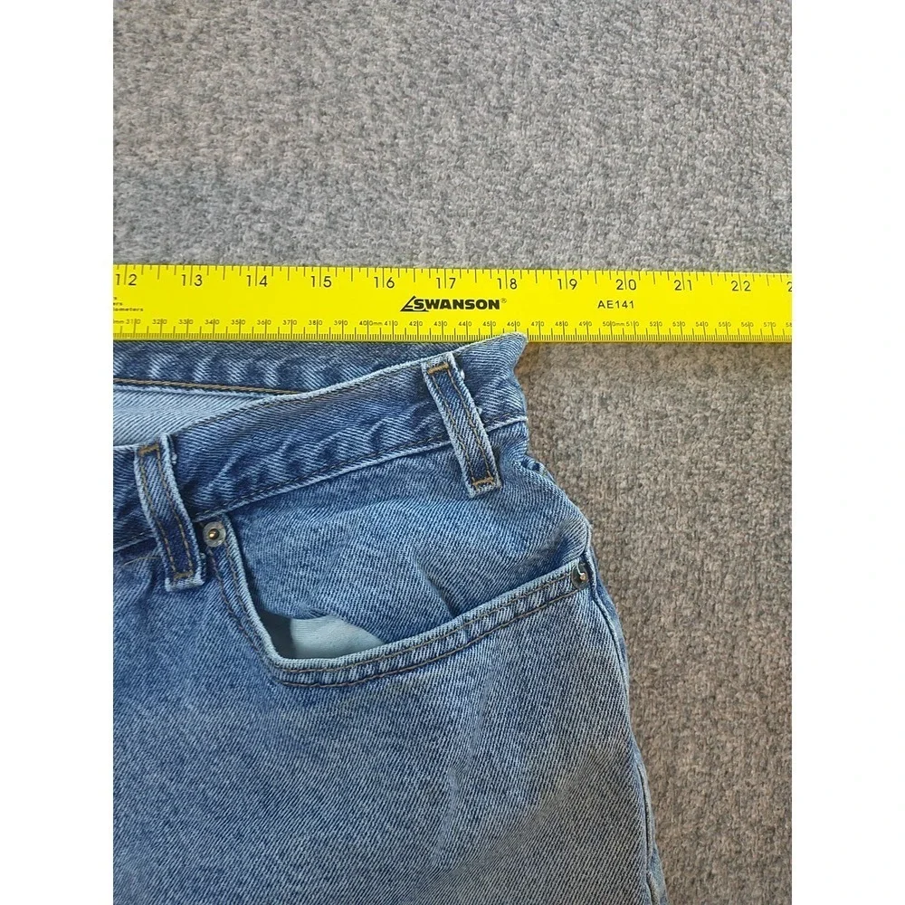 Signature Levi Strauss & Co Mens 36x27 Regular Fit Light Wash Blue Jeans Cotton
